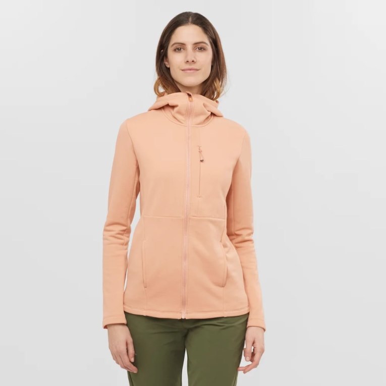 Chaquetas Salomon Essential Xwarm Mujer Albaricoque | MX WCQL197